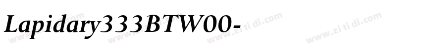 Lapidary333BTW00字体转换