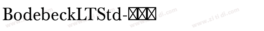 BodebeckLTStd字体转换