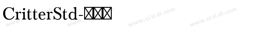 CritterStd字体转换