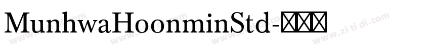 MunhwaHoonminStd字体转换
