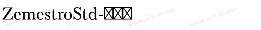 ZemestroStd字体转换
