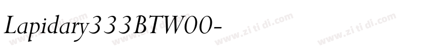 Lapidary333BTW00字体转换