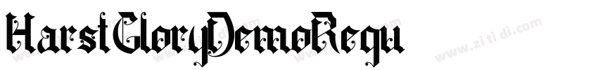 HarstGloryDemoRegu字体转换