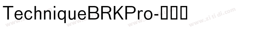 TechniqueBRKPro字体转换