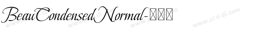 BeauCondensedNormal字体转换