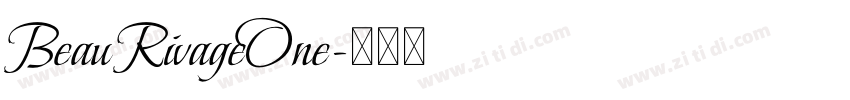 BeauRivageOne字体转换