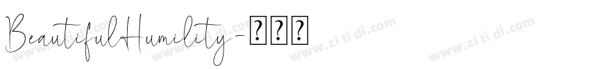 BeautifulHumility字体转换