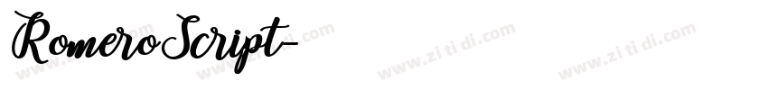 RomeroScript字体转换