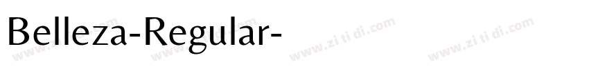 Belleza-Regular字体转换