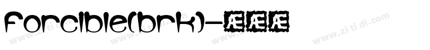 forcible(brk)字体转换