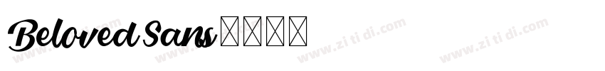 BelovedSans字体转换