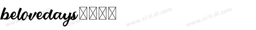 belovedays字体转换