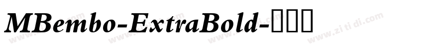 MBembo-ExtraBold字体转换