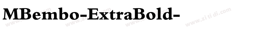 MBembo-ExtraBold字体转换