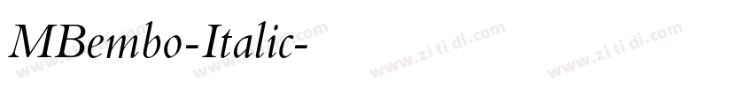 MBembo-Italic字体转换