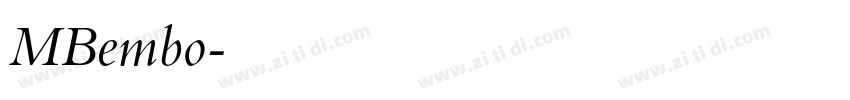 MBembo字体转换