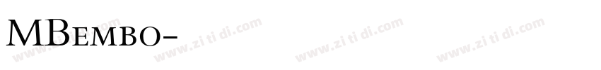 MBembo字体转换