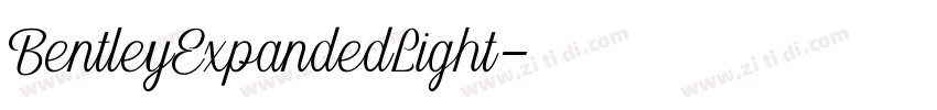 BentleyExpandedLight字体转换