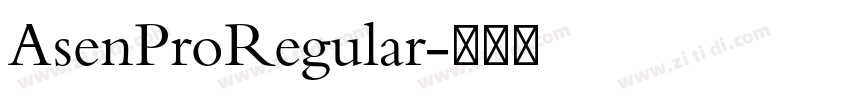 AsenProRegular字体转换