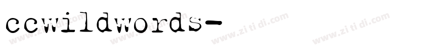 ccwildwords字体转换