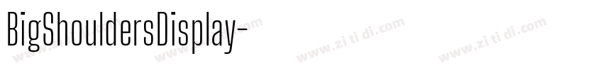 BigShouldersDisplay字体转换