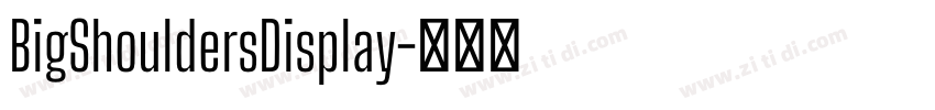 BigShouldersDisplay字体转换