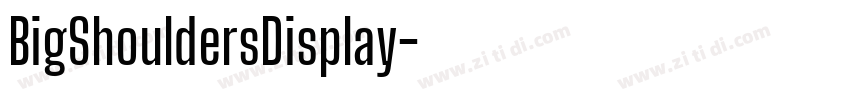 BigShouldersDisplay字体转换