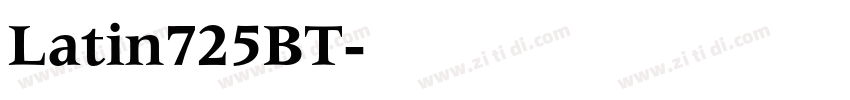 Latin725BT字体转换