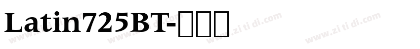 Latin725BT字体转换