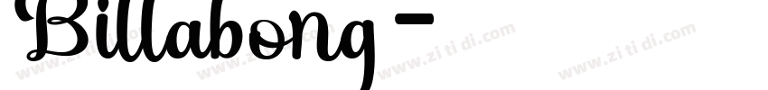 Billabong字体转换