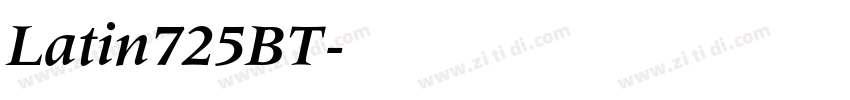 Latin725BT字体转换