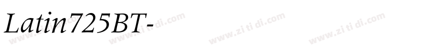 Latin725BT字体转换