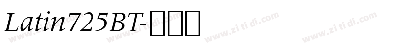 Latin725BT字体转换