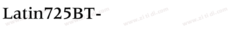 Latin725BT字体转换