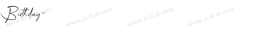 Birthday字体转换