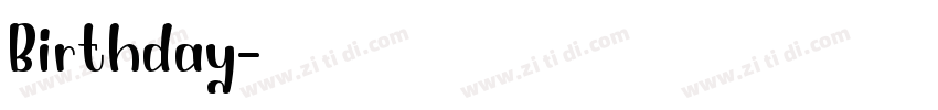 Birthday字体转换