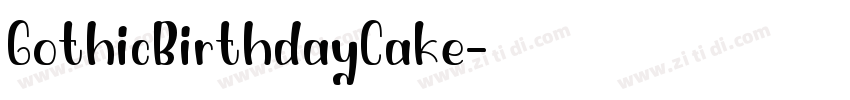 GothicBirthdayCake字体转换