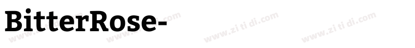 BitterRose字体转换