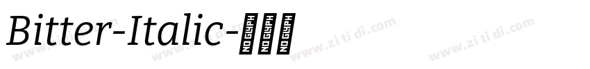 Bitter-Italic字体转换