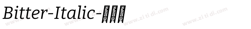 Bitter-Italic字体转换