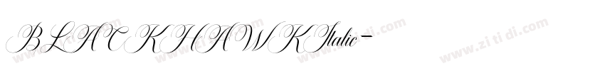 BLACKHAWKItalic字体转换