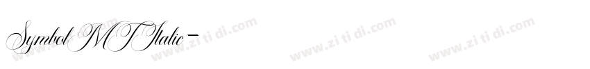 SymbolMTItalic字体转换