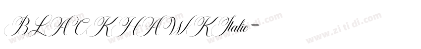 BLACKHAWKItalic字体转换