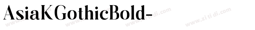 AsiaKGothicBold字体转换