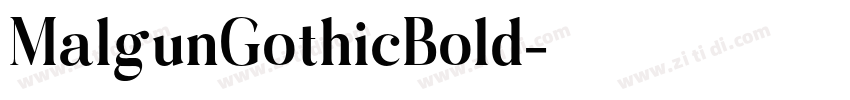 MalgunGothicBold字体转换
