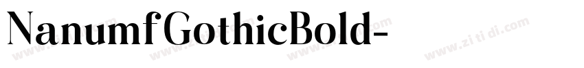 NanumfGothicBold字体转换