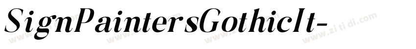 SignPaintersGothicIt字体转换 SignPaintersGothicIt字体转换