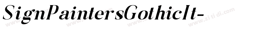 SignPaintersGothicIt字体转换 SignPaintersGothicIt字体转换