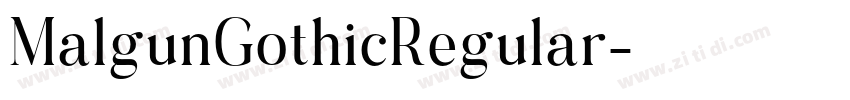 MalgunGothicRegular字体转换