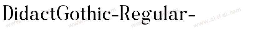 DidactGothic-Regular字体转换